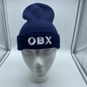 Navy Blue OBX Beanie Hat Knit Stocking Cap Winter YP Classics Yupoong